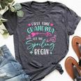 First Time Grandma Let The Spoiling Begin Mom Grandmas Day Bella Canvas T-shirt Heather Dark Grey