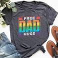 Free Dad Hugs Gay Rainbow Pride Lgbtq Proud Father Daddy Bella Canvas T-shirt Heather Dark Grey