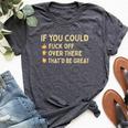If You Could Fuck Off Over There Sarcastic Adult Humor Bella Canvas T-shirt Heather Dark Grey