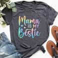 Bestie Mom Life Matching Mama Is My Bestie Bella Canvas T-shirt Heather Dark Grey