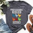 Chicken Professional Chicken Chaser Chicken Lovers Bella Canvas T-shirt Heather Dark Grey