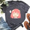 Emotion Smile Heh A Cute Girl For Family Holidays Bella Canvas T-shirt Heather Dark Grey
