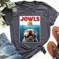 English Bulldog Jowls British Bully Burger Dog Mom Dad Bella Canvas T-shirt Heather Dark Grey