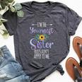 I'm The Youngest Sister Rules Don't Apply To Me Family Bella Canvas T-shirt Heather Dark Grey