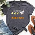 Mama Duck T Mom Of 3 Ducklings Mom Life Bella Canvas T-shirt Heather Dark Grey
