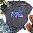 Mermaid Squad Birthday Squad Party N Girl Matching Bella Canvas T-shirt Heather Dark Grey