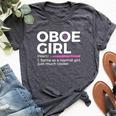 Oboe Girl Definition Oboe Bella Canvas T-shirt Heather Dark Grey