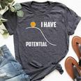 I Have Potential Physics Science Teacher Bella Canvas T-shirt Heather Dark Grey