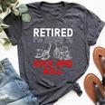 Retirement For Retired Retirement Bella Canvas T-shirt Heather Dark Grey