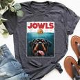 Rottie Rottweiler Jowls Burger Giant Tank Dog Mom Dad Bella Canvas T-shirt Heather Dark Grey