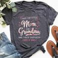 Two Titles Grandma Rock Christmas Birthday Bella Canvas T-shirt Heather Dark Grey