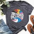 The Future Is Inclusive Lgbt Pride Month Flag Rainbow Bella Canvas T-shirt Heather Dark Grey