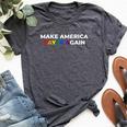 Gay Lesbian Pride Make America Gayer 4Th July Bella Canvas T-shirt Heather Dark Grey