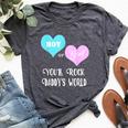 Gender Reveal Boy Or Girl You'll Rock Daddy's World Bella Canvas T-shirt Heather Dark Grey