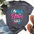 Gender Reveal Goals Or Bows Gigi Loves You Soccer Bella Canvas T-shirt Heather Dark Grey