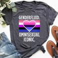 Genderfluid Omnisexual Iconic Pride Flag Genderqueer Queer Bella Canvas T-shirt Heather Dark Grey