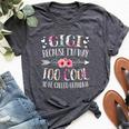 Gigi Because I'm Way Too Cool To Be Called Grandma Flowers Bella Canvas T-shirt Heather Dark Grey