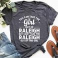 Girl Out Of Raleigh Nc North Carolina Home Roots Bella Canvas T-shirt Heather Dark Grey