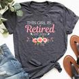 This Girl Is Retired Est 2024 Bella Canvas T-shirt Heather Dark Grey