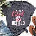 This Girl Is Retired Est 2024 Mom Women Bella Canvas T-shirt Heather Dark Grey