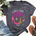 Girls Trip Paris 2024 Vacation Birthday Squad Bella Canvas T-shirt Heather Dark Grey