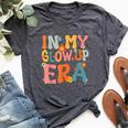 In My Glow Up Era Retro Groovy Bella Canvas T-shirt Heather Dark Grey