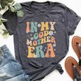 In My Godmother Era Lover Groovy Retro Mom Bella Canvas T-shirt Heather Dark Grey
