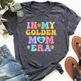 In My Golden Retriever Mom Era Retro Groovy Dog Owner Bella Canvas T-shirt Heather Dark Grey