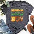 Grandma Of The Birthday Boy Lion Family Matching Bella Canvas T-shirt Heather Dark Grey