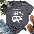 Great Grandma Bear For Great Grandmothers Bella Canvas T-shirt Heather Dark Grey