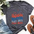 Groovy Fireworks 4Th Of July Boom Bitch Get Out The Way Bella Canvas T-shirt Heather Dark Grey