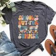 Groovy School's Out For Summer Teacher Student Bella Canvas T-shirt Heather Dark Grey