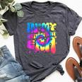 Groovy Tie Dye In My Retirement Era Retired Teacher Bella Canvas T-shirt Heather Dark Grey