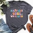 Happiest Gigi On Earth Family Matching Vacation Trip Group Bella Canvas T-shirt Heather Dark Grey