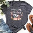 Happy Mother's Day Cute Floral For Mom Grandma Bella Canvas T-shirt Heather Dark Grey