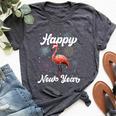 Happy New Year Flamingo Lover New Years Day Family Matching Bella Canvas T-shirt Heather Dark Grey