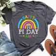 Happy Pi Day 2024 Rainbow Math Lover Teacher Geek Student Bella Canvas T-shirt Heather Dark Grey