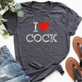 I Heart Cock Sarcastic Gay Pride Lgbtq Gag I Love Cock Bella Canvas T-shirt Heather Dark Grey