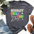 Hooray School Field Day Trip 2024 Teacher Student Cute Bella Canvas T-shirt Heather Dark Grey