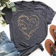 Horse-Riding Live Love And Ride Girl Equestrian Bella Canvas T-shirt Heather Dark Grey