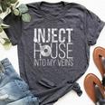 House Music Lovers Quote Edm Vinyl Dj Turntable Bella Canvas T-shirt Heather Dark Grey