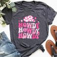 Howdy Southern Western Girl Country Rodeo Cowgirl Disco Bella Canvas T-shirt Heather Dark Grey
