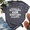 Hunter League Property Of West Virginia Hunting Club Bella Canvas T-shirt Heather Dark Grey
