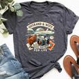 Husband & Wife Travel Partners For Life Family Couple Trip Bella Canvas T-shirt Heather Dark Grey
