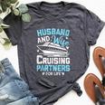 Husband And Wife Cruising Partners For Life Cruise Ship Bella Canvas T-shirt Heather Dark Grey