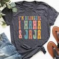 I’M Bilingual I Haha And Jaja Sarcastic Spanish Teacher Bella Canvas T-shirt Heather Dark Grey