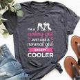 I'm A Curling Girl Ice Curling Sport Quote Curling Bella Canvas T-shirt Heather Dark Grey