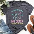 I'm Going To Be A Big Sister Again Est 2024 Unicorn Bella Canvas T-shirt Heather Dark Grey