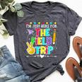 I'm Just Here For The Field Trip Teacher Kid Field Day 2024 Bella Canvas T-shirt Heather Dark Grey