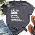 Irish Girl Definition Ireland Bella Canvas T-shirt Heather Dark Grey